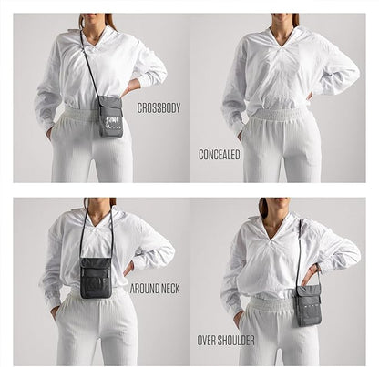 VENTURE 4TH Neck Wallet, RFID Blocking Passport Holder for Travel – Hidden Neck Pouch with 5 Compartments, Slim Lightweight Organizer with Adjustable Strap for Cash, Cards & Passport (Sleek Black)