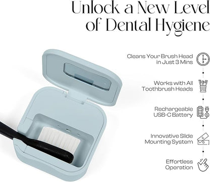 Mondano UV-C Toothbrush Sanitizer and Holder, Toothbrush Case - Manual/Electric Toothbrush Cover for Any Toothbrush Head - Rechargeable Toothbrush Travel Case, Tooth Brush Cover Cap for Home