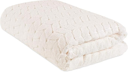 BAGNO MILANO Turkish Cotton Ultra-Soft Plush Absorbent Quick Dry Bathroom Towel Set, Made in Turkey (Cream, Bath Sheet)