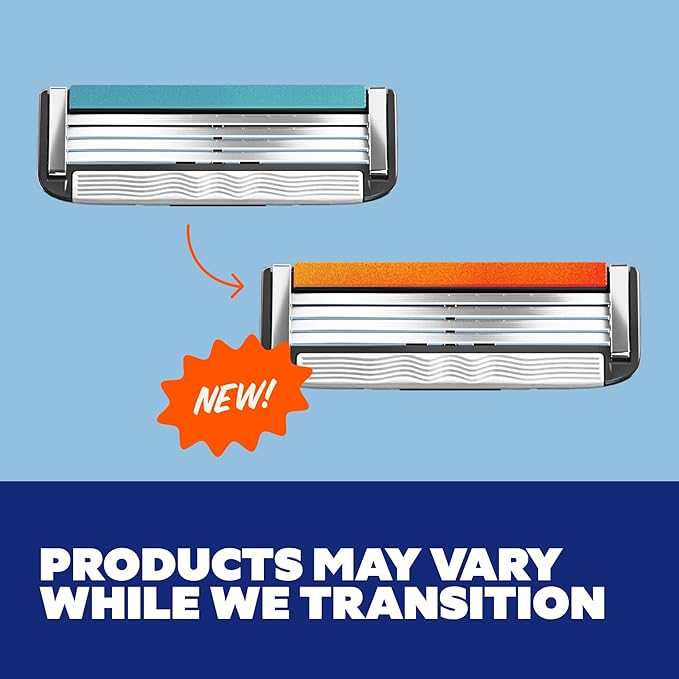 Dollar Shave Club | Travel Shave Set | 4 Swift Rinse Refill Cartridges, 1 Handle (Blue), 1 Razor Cover