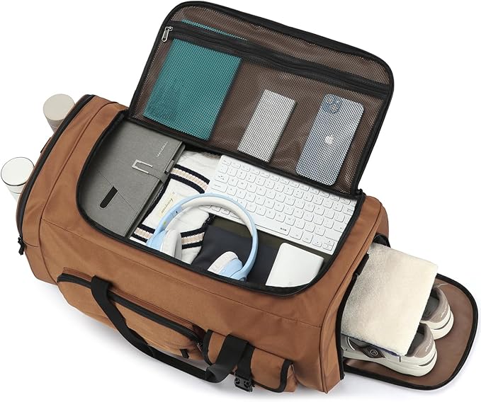 Lyweem Large Duffle Bag Backpack for Travel, 70L Heavy Duty Gym Duffel Bag with Shoes Compartment for Men & Women, Weekender Overnight Sports Backpack for Traveling