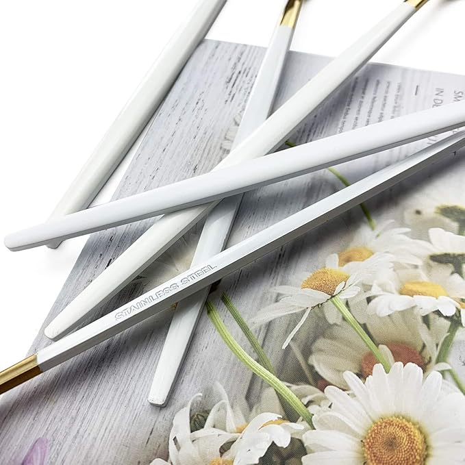 JASHII 30-Piece Stainless Steel Satin Finish Flatware Set, Mirror Polished Tableware Cutlery for Home and Restaurant, Dishwasher Safe