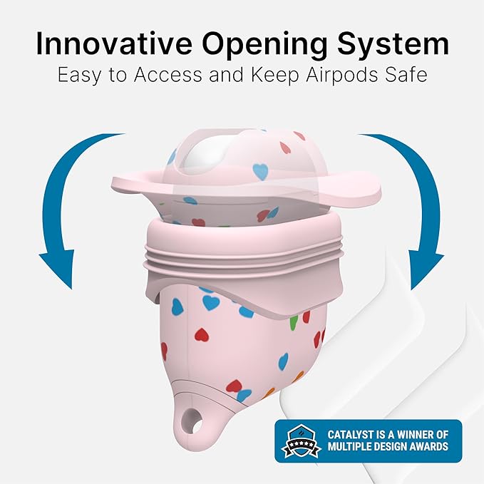 Catalyst Waterproof Case for AirPods 2nd Generation and AirPods 1st Generation - Wireless and USB-C Charging High Drop Protection AirPod Gen 2 and Gen 1 Case with Carabiner, One Piece Design