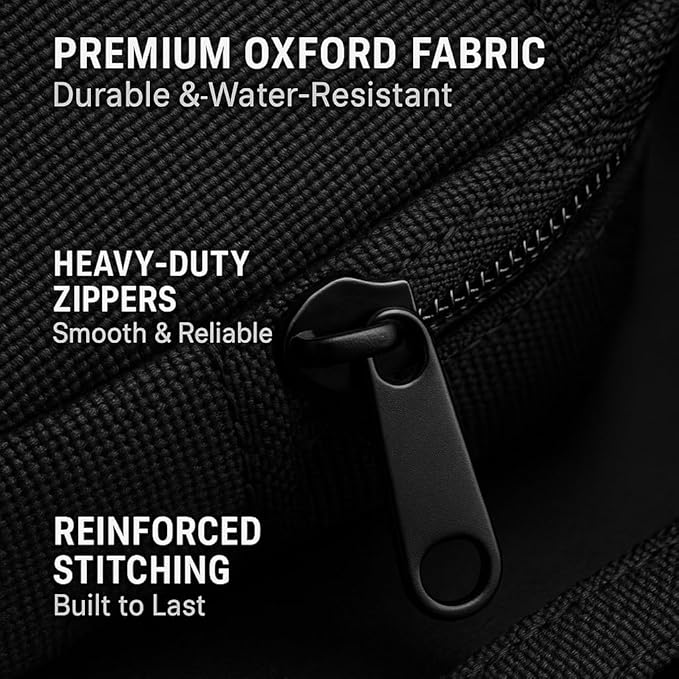 Electronics Organizer Case - Multi-Layer Full Flat Opening With Compartments and Pockets - Cord Organizer for Accessories, Cables, Electronics Travel