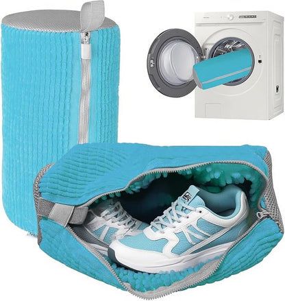 Shoe Washing Machine Laundry Bag - 2 Pack Sneaker Cleaner Kit for Gym Athletic Shoes and Canvas Flats with Zipper Protection Design, 10 Washer Balls, Large Size for Women's, Men's, and Kid's Footwear
