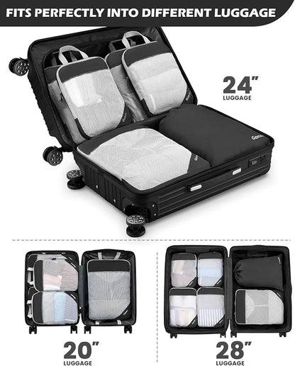 Compression Packing Cubes, Gonex Extensible Storage Mesh Bags Organizers