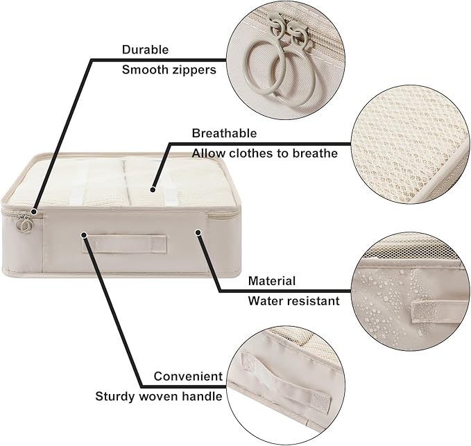 Travel Packing Cube Luggage Organizer - Travel Essential Accessory for Suitcase Lightweight Durable Toiletry Cosmetic Laundry Shoe Compression Carry on Storage Large Bag 10 set