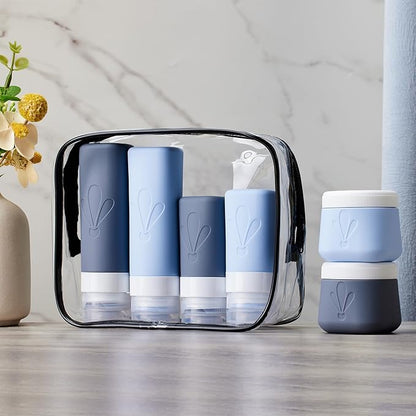 INSFIT Silicone Travel Bottles Set, 6 Pack Travel Size Toiletries, Leakproof Travel Bottles for Toiletries, Travel Accessories for Women, Airplane Travel Essentials, Travel Containers for Toiletries