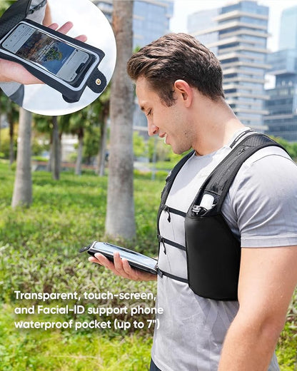 2 Pack Running Vest Soft Flask, BPA-Free 500ml Collapsible Water Bottle for Hydration Backpack, Folding Running Water Bottle for Marathon, Hiking, Cycling, Climbing (White, 500ML - 2 Pack)