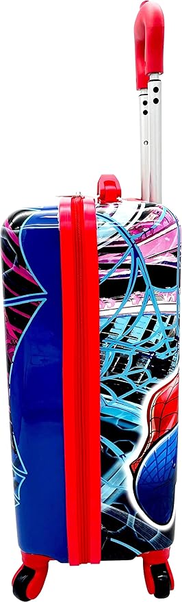 Fast Forward Kids Licensed Hard-Side 20” Spinner Luggage Lightweight Carry-On Suitcase (Spiderman - 1)