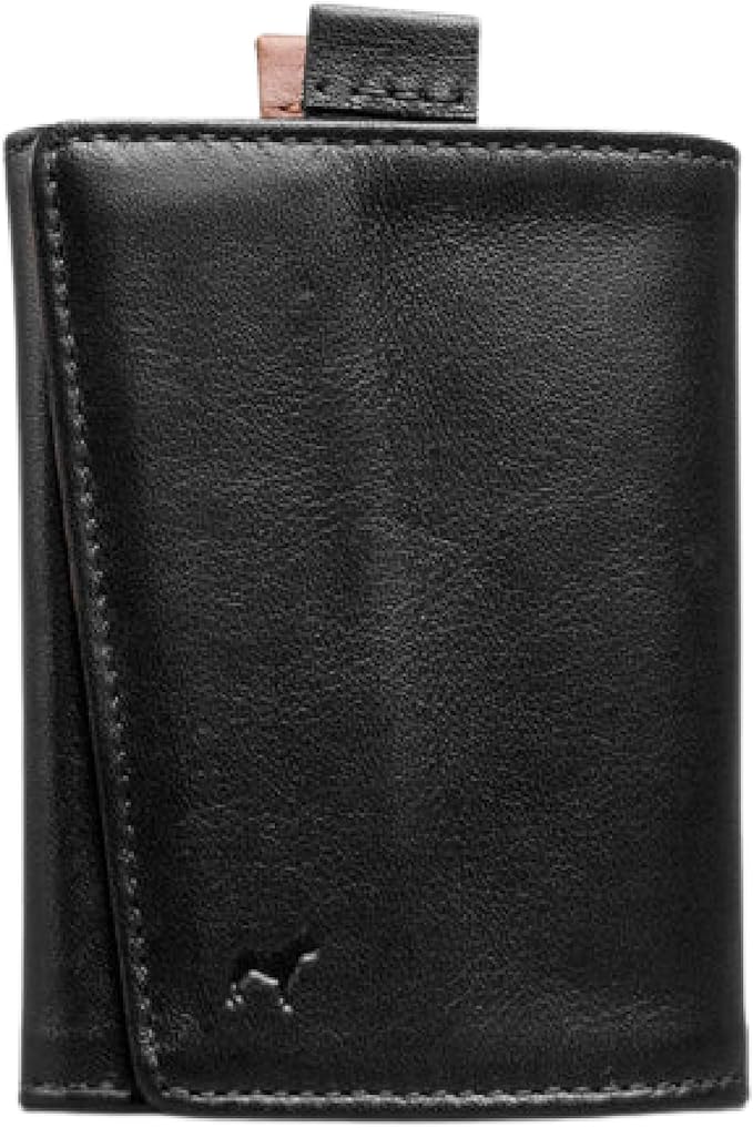 The Frenchie Co. - Speed Wallet Mini - Ultra-Slim RFID Card Holder - Quick-Access Pull Tab for Fast Access - Full-Grain Italian Leather Minimalist Front Pocket Wallet