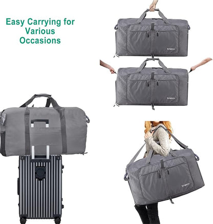 Woogwin Travel Duffel Bag Large Foldable Waterproof Overnight Bag for Beach Swim Bags Pool Sports Gym