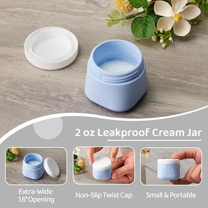 INSFIT Silicone Travel Bottles Set, 6 Pack Travel Size Toiletries, Leakproof Travel Bottles for Toiletries, Travel Accessories for Women, Airplane Travel Essentials, Travel Containers for Toiletries