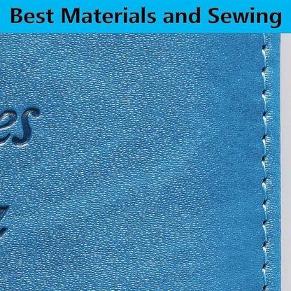 Airtag Passport Holder Cover Wallet RFID Blocking Leather Case Travel Essentials Luggage Accessories Travel Must Have(118#Blue)