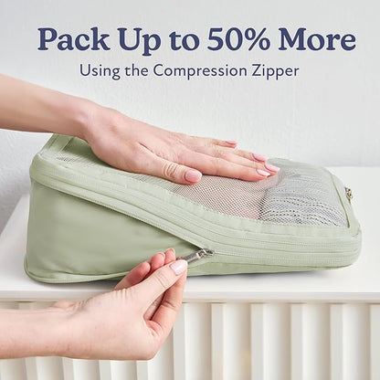 Vandel Space-Saving Compression Packing Cubes for Women, Men, Compressible Carry On Suit Case Organizer Luggage Packing Cubes for Travel Organizer Bags for Luggage and Backpacks, Suitcase Cube