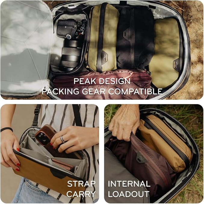 Peak Design Small Tech Pouch, Ocean, Electronics Organizer for Travel or Everyday Carry, Origami-Style Storage, Cable Pass-Through, Weatherproof Recycled Nylon, Gear Carry Bag for Men and Women