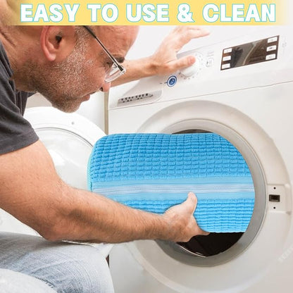 2PCS Shoe Washing Machine Bgs,Laundry Shoe Bags for Washer and Dryer, Reusable and Durable Zipper Sneaker Shoe Washing Bag, Tennis Shoe Cleaning Bag for All Shoe Types (Blue)