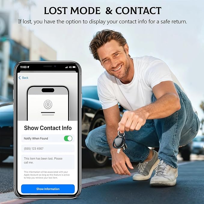 2025 Upgraded [Apple MFi Certified] Air Tracker 4 Pack, Smart Tag Item Finder Works with Apple Find My (iOS Only), Air Track Locator with Sound, Tracker Tags for Keys, Luggage, Bag, Suitcases, Wallet