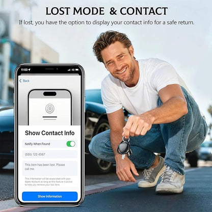 2025 Upgraded [Apple MFi Certified] Air Tracker 4 Pack, Smart Tag Item Finder Works with Apple Find My (iOS Only), Air Track Locator with Sound, Tracker Tags for Keys, Luggage, Bag, Suitcases, Wallet