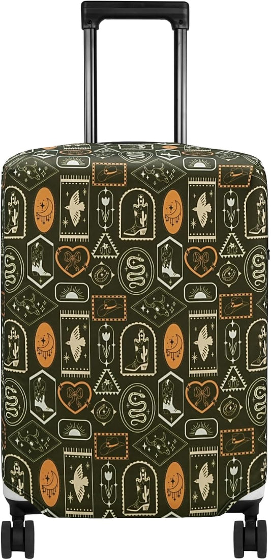 HYPER VENTURE Washable Luggage Cover - Fashion Suitcase Protector Fits 31-32 Inch Luggage (Wilderness Mark, XL)