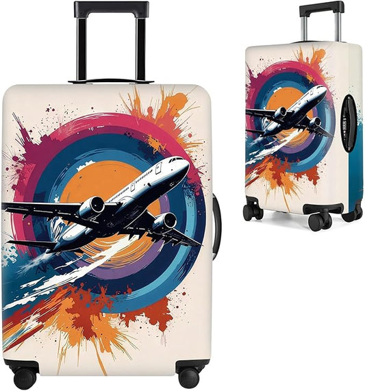 Airplane Luggage Cover – Durable and Stretchable Suitcase Protector for Travel, Easy to Install and Clean, Fits Most Checked and Carry-On Bags,M