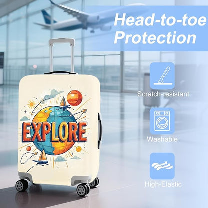 ANNA QUEEN Travel Luggage Cover Suitcase Protector Suitcase Cover Anti-Scratch,Stretchable Bag Cover Washable Durable Polyester