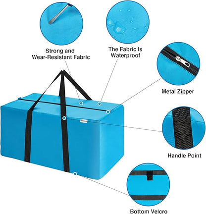 Extra Large Moving Bag Heavy Duty Space Saver Storage bag for Clothing Packing Blue Bag for moving Vaccine Sealed Blue Storage bags (2 Pack Moving Bags)