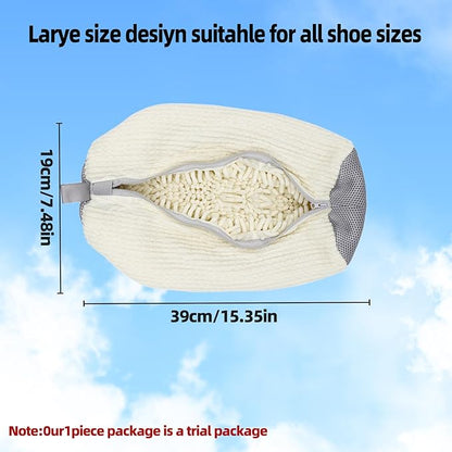 2-Packs Shoe Washing Bag for Washing Machine,Laundry Shoe Bag for Washer and Dryer Reusable Shoe Cleaning Bag
