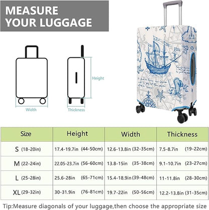 Travel Luggage Cover Suitcase Protector Fits 18-32 Inch Wheel Covers PatternedTravel Related Items Flower Luggage Protector Elastic M