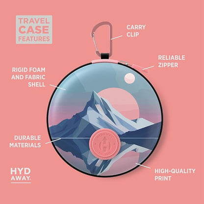 HYDAWAY Travel Case for Collapsible Bottles, Bowls & Cups - Protective Storage with Carabiner Clip - Durable, Water-Resistant, TSA-Friendly