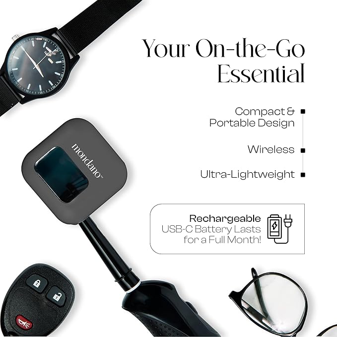 Mondano UV-C Toothbrush Sanitizer and Holder, Toothbrush Case - Manual/Electric Toothbrush Cover for Any Toothbrush Head - Rechargeable Toothbrush Travel Case, Tooth Brush Cover Cap for Home