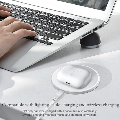 CCAN Compatible with AirPod Pro 2nd&1st Generation Charging Case Replacement, Air Pod Pro 2 1 Charger Case with Bluetooth Pairing Sync Button,White