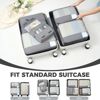 BAGAIL 9 Set Packing Cubes Luggage Packing Organizers for Travel Accessories