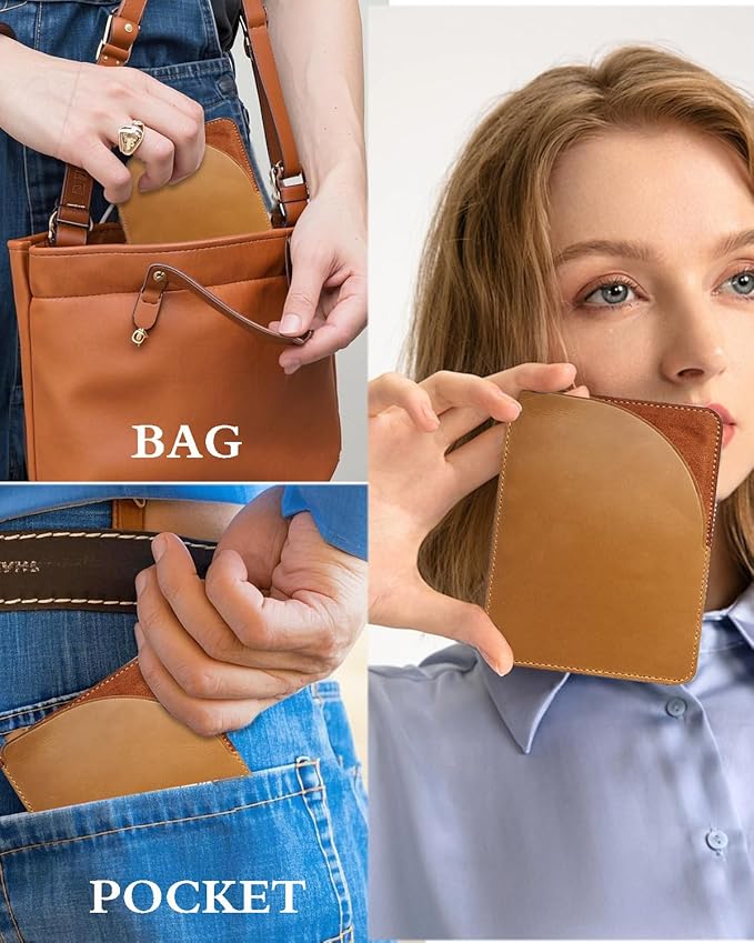 Leather Passport Holder for Travel with Airtag Slot, Passport Wallet for Men & Women,1-3 Passport Books,Passport Sleeves Travel Essential & Gift (TW9-Glod Brown, for 1 passport book)