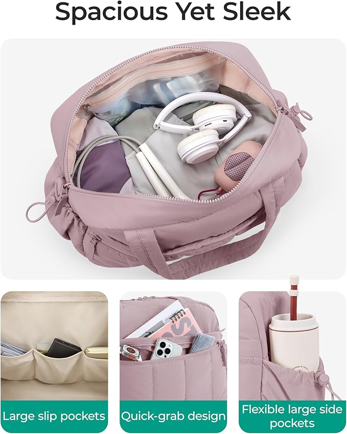 BAGSMART Gym Bag for Women, Duffle Bag for Travel with Wet Pocket, Lightweight Carry on Weekender Duffel, Water Resistant