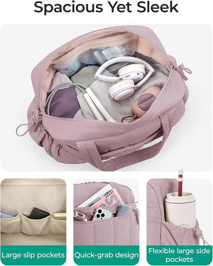 BAGSMART Gym Bag for Women, Duffle Bag for Travel with Wet Pocket, Lightweight Carry on Weekender Duffel, Water Resistant