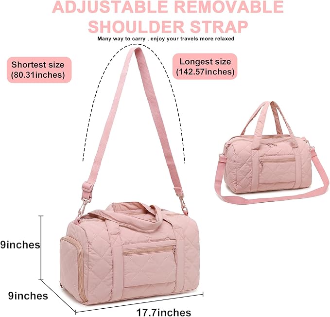 BLUBOON Duffle Bag Girls Kids Cute Gym Bag with Shoes Compartment & Wet Separation Waterproof Sports Overnight Travel Bag