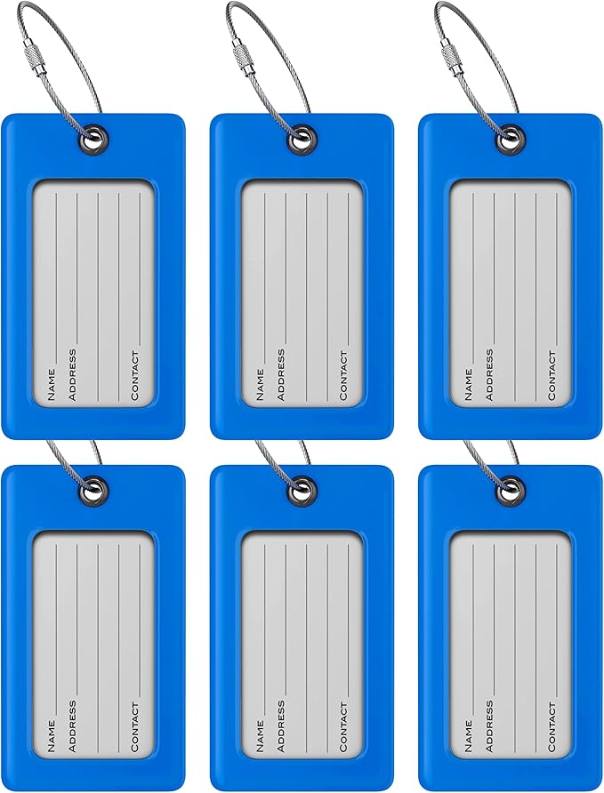 Luggage Tags Business Card Holder by TUFFTAAG - Durable Travel ID Bag Tag, Secure & Flexible, Perfect for Suitcases, Backpacks, and Carry-Ons, Easy Identification