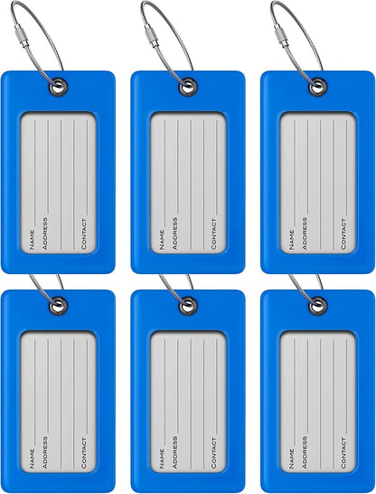 Luggage Tags Business Card Holder by TUFFTAAG - Durable Travel ID Bag Tag, Secure & Flexible, Perfect for Suitcases, Backpacks, and Carry-Ons, Easy Identification