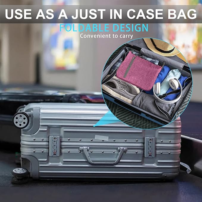 Vomgomfom 65L/85L/115L Foldable Travel Duffle Bag, Lightweight Checked Luggage with Shoe Compartment, Water-Resistant Weekender Overnight Bag for Men & Women