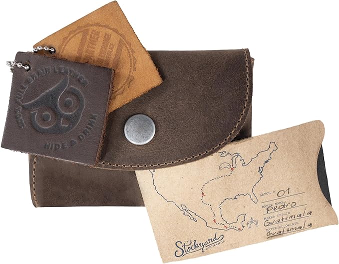 Hide & Drink, Leather Razor Case Wallet, Shaving Accessories, Personal Care Essentials, Handmade :: Bourbon Brown