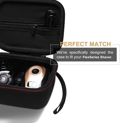 LTGEM Electric Shaver Case Compatible with FlexSeries Electric Head Hair Shaver, Bald Head Waterproof Razor Cases-Travel Protective Carrying Storage Bag (Only Case)
