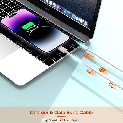 iPhone Charger Fast Charging,20W USB C Fast Charger 3 FT Compatible with iPhone 14 pro/14 pro max /13/12/ 11/ XS/XR/X/8/7/SE/iPad/Airpods,2 Pack PD Wall Charger Block with 3FT Type C Lightning Cable