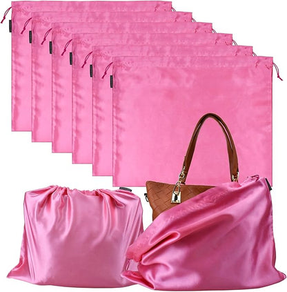 GONGKANGYUAN 6 Pack Dust Bags for Handbags – Silk Drawstring Storage Pouch, Dustproof Travel Organizer for Purses, Shoes & Boots