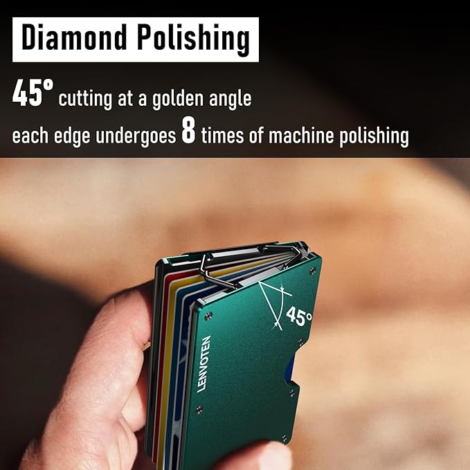 Minimalist Wallet for Men, Metal Wallet with Money Clip, Slim Compact Wallet, RFID Blocking Card Holder, Metal Aluminum Credit Card Holder, Holds up to 20 Cards