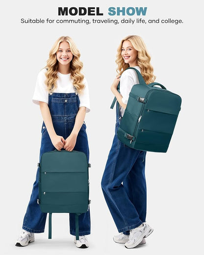 coofay Large Vacuum Backpack Travel with Pump Vacpack Travel Backpack with Vacuum System Compression Backpacks for Travel Easy Vac Pack Carry on Luggage