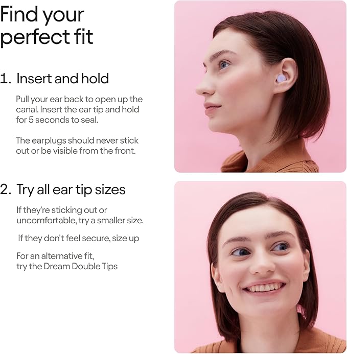 Loop Dream – Silicone/Memory Foam Earplugs for Sleep Comfort | Comfortable Ear Plugs for Muffling Snoring & Sleeping | Customized Fit | 27dB (SNR) Noise Reduction