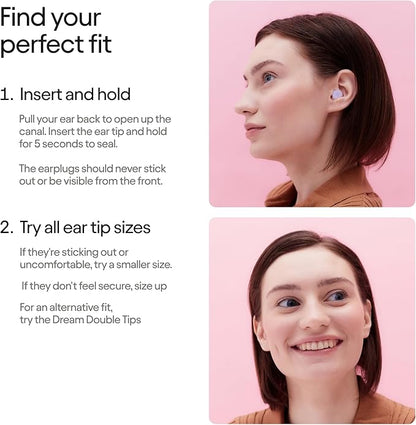 Loop Dream – Silicone/Memory Foam Earplugs for Sleep Comfort | Comfortable Ear Plugs for Muffling Snoring & Sleeping | Customized Fit | 27dB (SNR) Noise Reduction