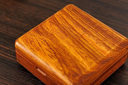 Jewelry Case Solid Wood Jewelry Organizer Box for Multiple Rings Cufflinks Earrings Portable Travel Storage Rings Case Wooden Holders Vintage Gift for Women Valentine Mother's Day Idea