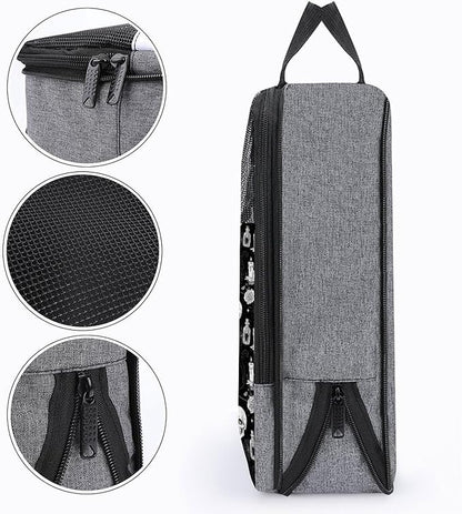 Travel Shoe Bags for Storage and Packing Portable Sneaker Bags Black Cat Skull Goth Lightweight Sport Shoe Pouch Bag